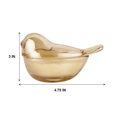 Premium Golden Glass Sparrow Paraffin Wax Scented Candle Magnet Fine