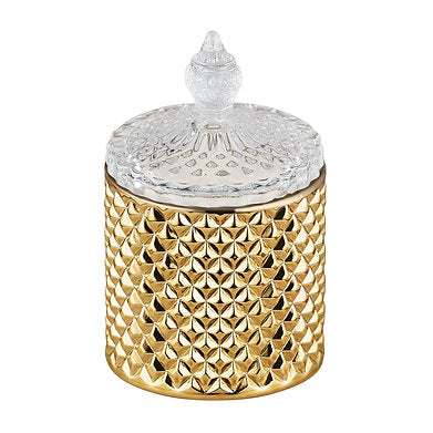 Golden Wood Crystal jar Candle | Scented
