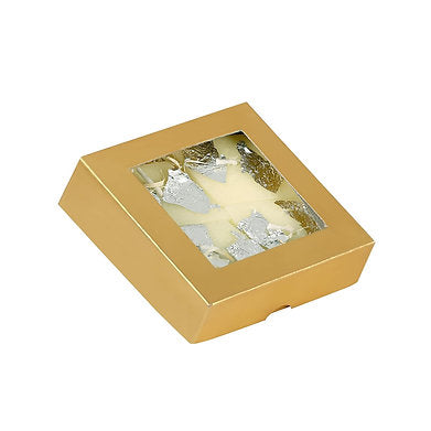 Premium Kaju Katli Unscented Candle Barfi-Shaped Paraffin Wax Set of 4