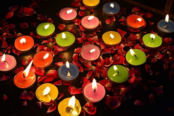 Paraffin Wax Candles Tea Light (Tealights Multicolor 50)