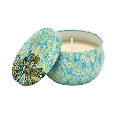 Floral Tin Soy Wax Premium Scented Candle Set of 4 Home Décor (Multicoolor)