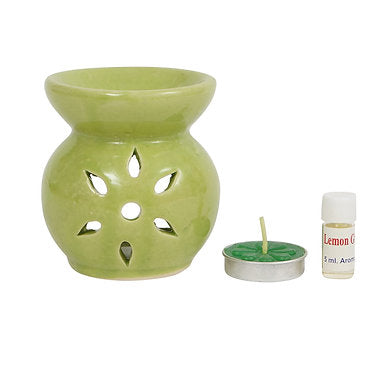 Ceramic Candle Operated Aroma Oil Burner(1 Tealight & Aroma Oil COMPLIMENTARY)