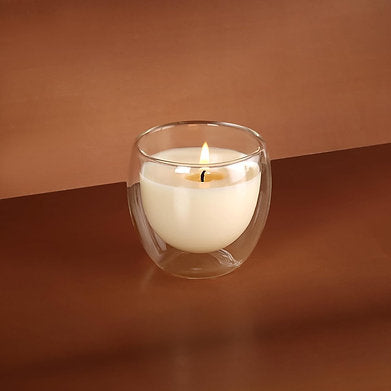 Double Walled Soy Wax Premium Dual Serenity Scented Candle Oak Moss & Amber