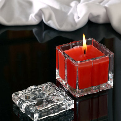 Organic Aroma Glass Jar Paraffin Wax Candle Luxury Fragrance Red - Vannity