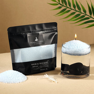 Luxury Powder Candles - Refillable Sand Wax with 20 Wicks (Berry Blast)
