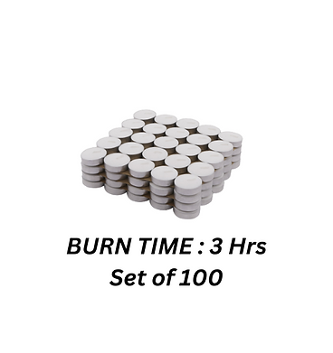 Parkash Candles | Paraffin Wax Candles Tea Light (100 PC Unscented)