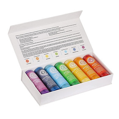 Chakra Scented Pillar Candles Set of 7