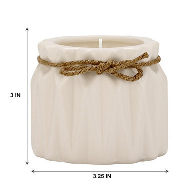 Organic Aroma Ceramic Soy Wax Jar Candle Luxury Fragrance White Oudh