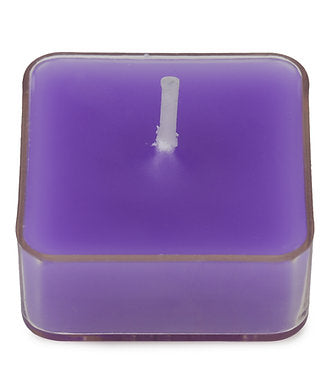 Scented Square Shaped Tealights Pack of 9 (Lavender - Purple)