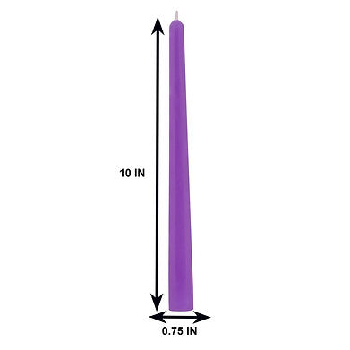 Parkash Candles Unscented Dripless Taper Candles Set of 4 Paraffin Wax (Purple)