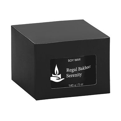 Scented Soy Wax Crystal Jar Candle 140 gm 25-30 Hrs (Regal BAKHOOR SERNITY)