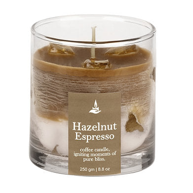 Caramel Mocha Coffee Scented Candle Paraffin Wax and Gel Wax (Hazelnut Espresso)