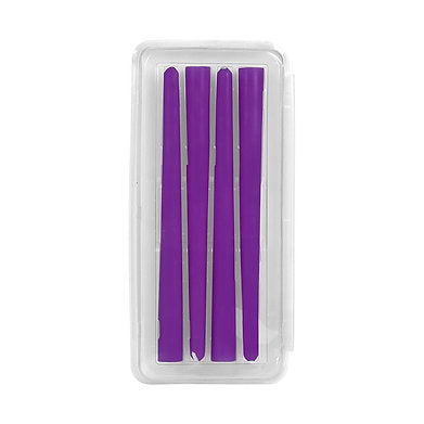 Parkash Candles Unscented Dripless Taper Candles Set of 4 Paraffin Wax (Purple)