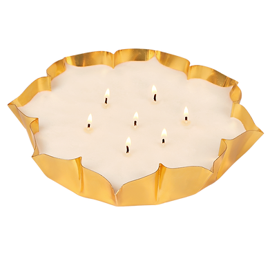 Luxury 7 Wick Premium Soy Wax Scented Large Bowl Candle White Oud & Jasmine