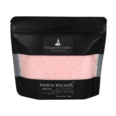Luxury Powder Candles - Refillable Sand Wax with 20 Wicks (Rose Oudh)