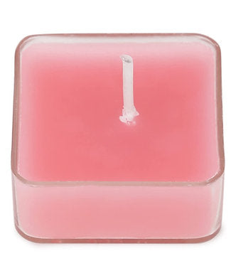 Scented Square Shaped Tealights Pack of 9 (Rose - Baby Pink)