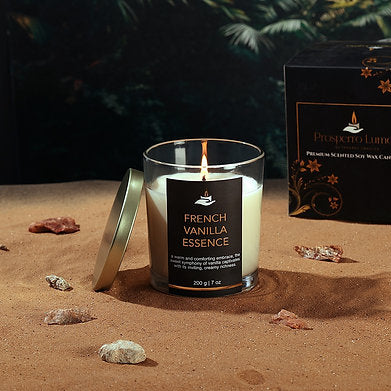 Premium Votive Jar Scented Soy Wax Candle (French Vanilla Essence)