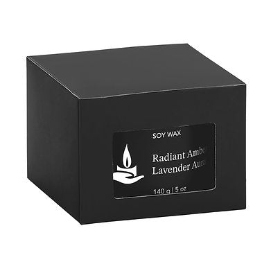 Scented Soy Wax Crystal Jar Candle 140 gm 25-30 Hrs (RADIANT AMBER LAVENDER AURA