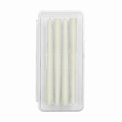 Parkash Candles Unscented Dripless Taper Candles Set of 4 Paraffin Wax (Ivory)