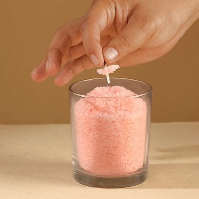 Luxury Powder Candles - Refillable Sand Wax with 20 Wicks (Unscented)