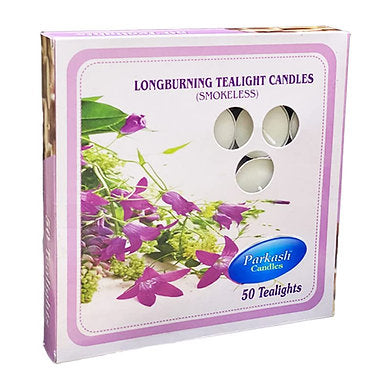 Paraffin wax candles , tea light set of 50, 3 hr.