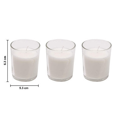 Votive Glass Candles, Pack of 6 (Unscented)