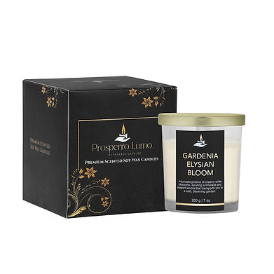 Premium Votive Jar Scented Soy Wax Candle (Gardenia Elysian Bloom)