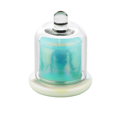 Glaide Fragrance Aqua Blue Bell Jar Candle|| Home Decoration (100% Soy Wax)