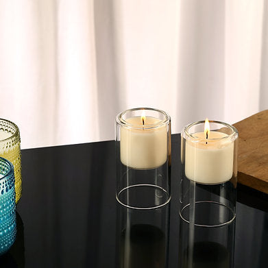 Double Layer Small Glass Hanging Soy Wax Premium Scented Candle Miz Arab