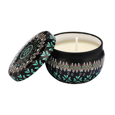 Floral Tin Soy Wax Premium Scented Candle Set of 4 Home Décor (Multicoolor)