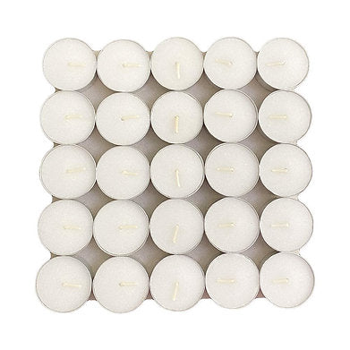 Paraffin wax candles , tea light set of 50, 3 hr.