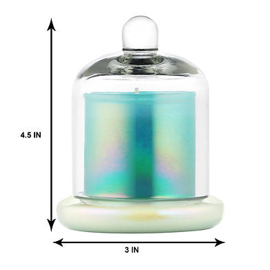 Glaide Fragrance Aqua Blue Bell Jar Candle|| Home Decoration (100% Soy Wax)