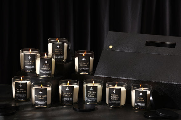 Premium Floral Fusion Scented Jar Candle Set of 10 || Home Décor