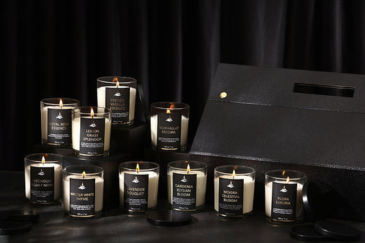 Premium Floral Fusion Scented Jar Candle Set of 10 || Home Décor