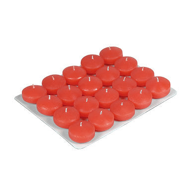 Floating Nuggets Small Candles Pack of 20 Decorative Candles (RED)