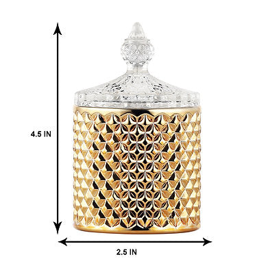 Golden Wood Crystal jar Candle | Scented