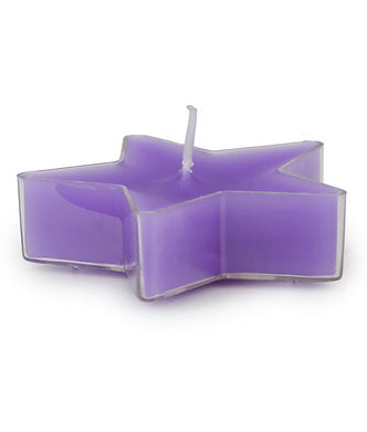 Star Shaped T Light Set of 8,| Scented (Purple - Lavender)