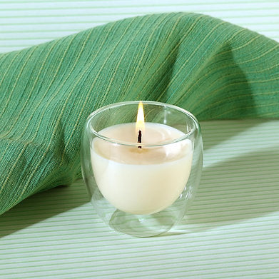 Double Walled Soy Wax Premium Dual Serenity Scented Candle Balsam Cedar