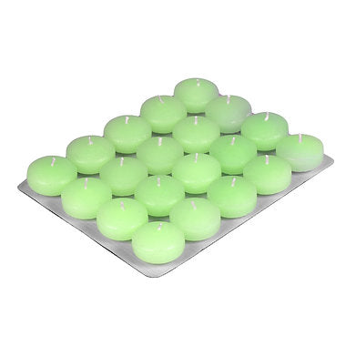 Floating Nuggets Small Candles Pack of 20 Decorative Candles (Green)