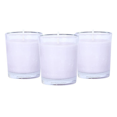 Scented Votive Glass Candles Set of 3 , 100% Natural Soy Wax (Berry Blast)