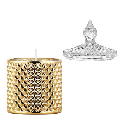 Golden Wood Crystal jar Candle | Scented