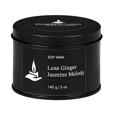 Scented Soy Wax Crystal Jar Candle 140 gm 25-30 Hrs (Luxe Ginger Jasmine Melody)