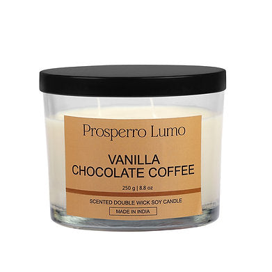Premium Scented Soy Wax Dual Wick Votive Jar Candle (VANILLA CHOCOLATE)