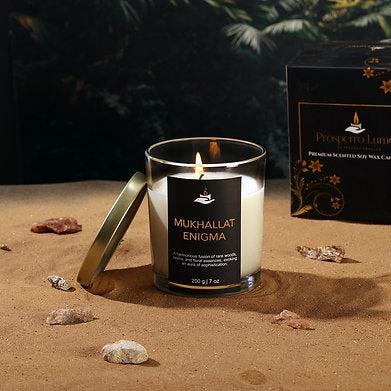 Premium Votive Jar Scented Soy Wax Candle (MUKHALLAT Enigma)