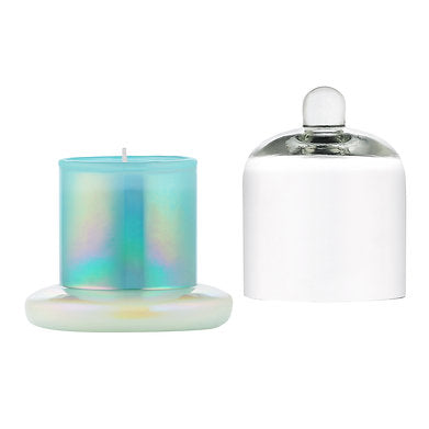 Glaide Fragrance Aqua Blue Bell Jar Candle|| Home Decoration (100% Soy Wax)