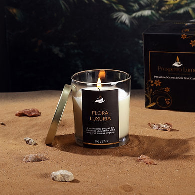 Premium Votive Jar Scented Soy Wax Candle (Flora LUXURIA)
