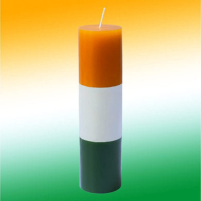 Trio Colour Candle , Unscented (Tricolor Pillar)