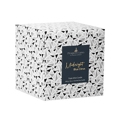 Scented Soy Wax Triple Wick Votive Jar Candle (Midnight Blue Citrus)
