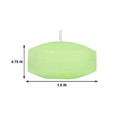 Floating Nuggets Small Candles Pack of 20 Decorative Candles (Green)