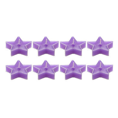 Star Shaped T Light Set of 8,| Scented (Purple - Lavender)